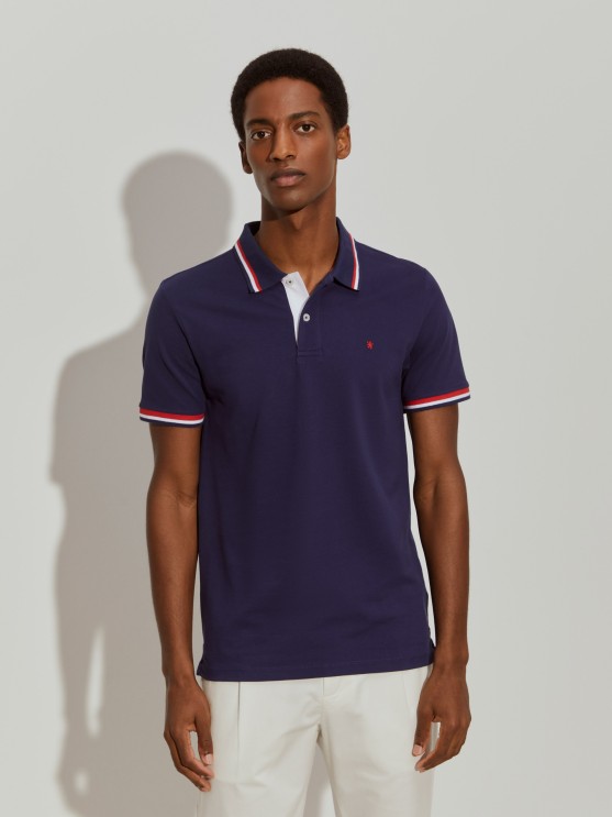 Slim fit pique polo shirt