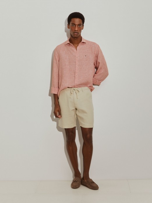 Bermudas em linho