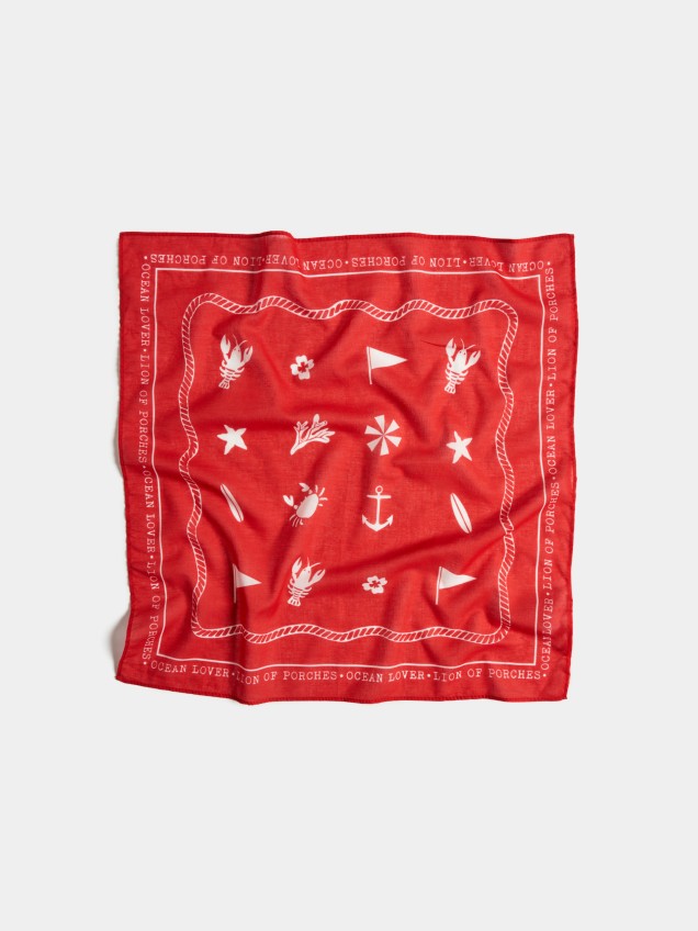 Lenço de algodão estampado