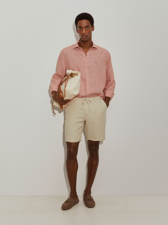 Pantalones cortos de lino