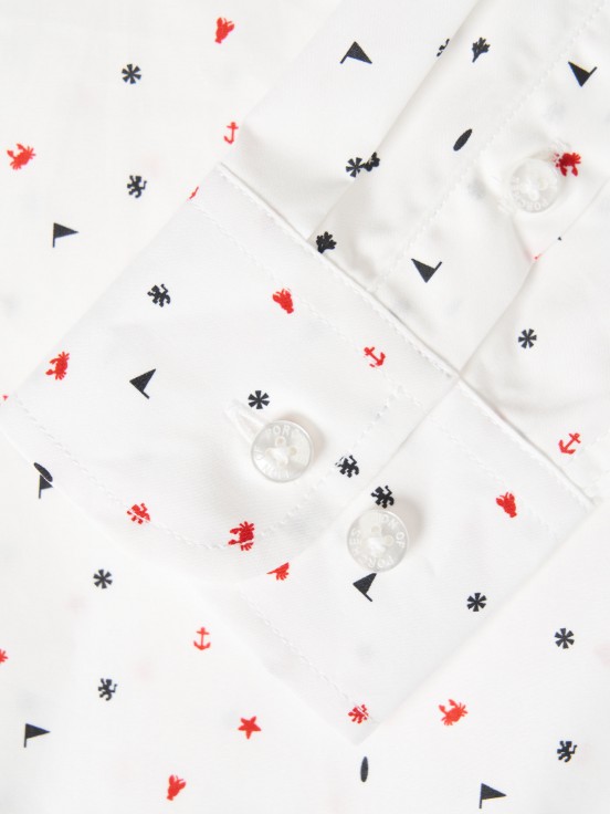 Camisa de algodo estampada