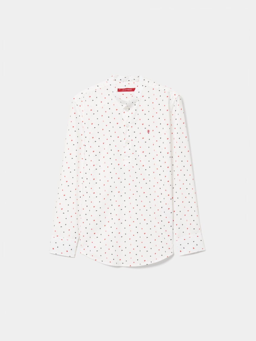 Camisa de algod�o estampada
