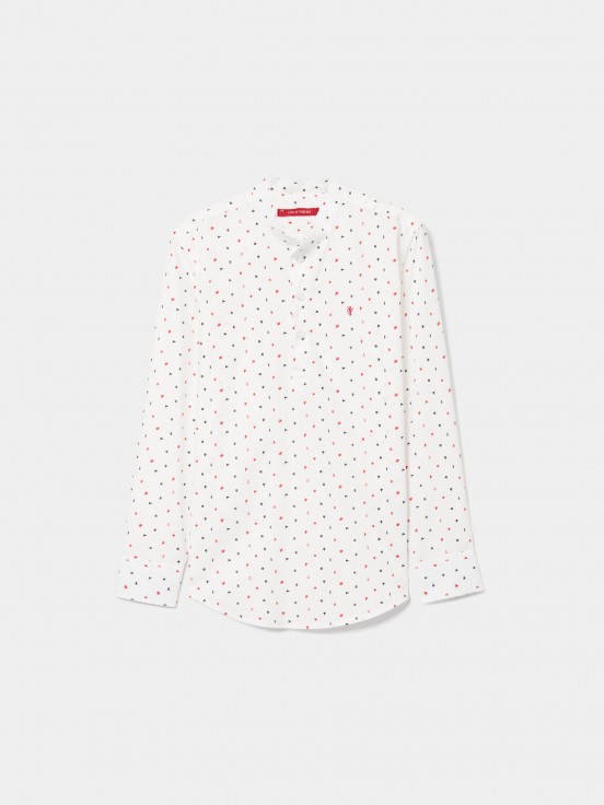 Camisa de algodo estampada