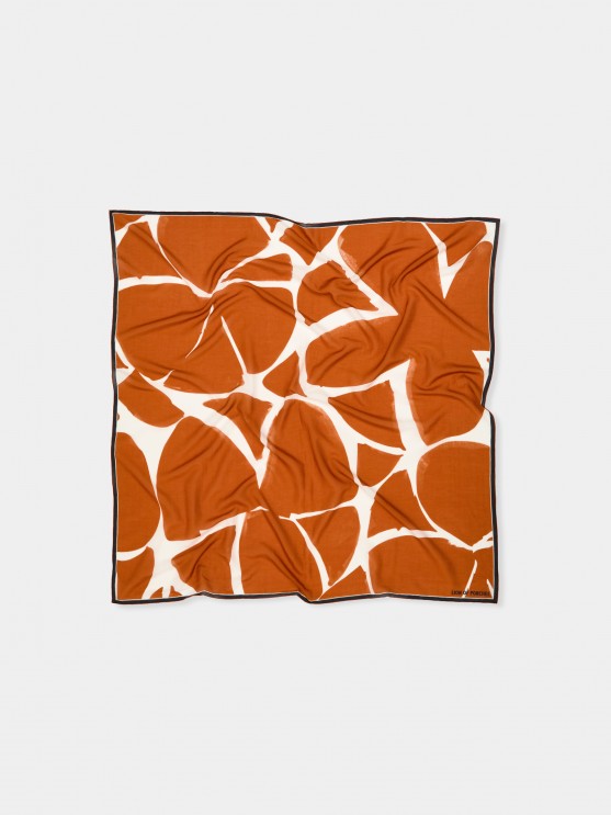 Cotton and silk scarf