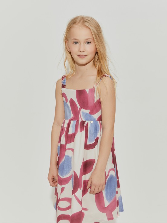 Vestido de alas estampado