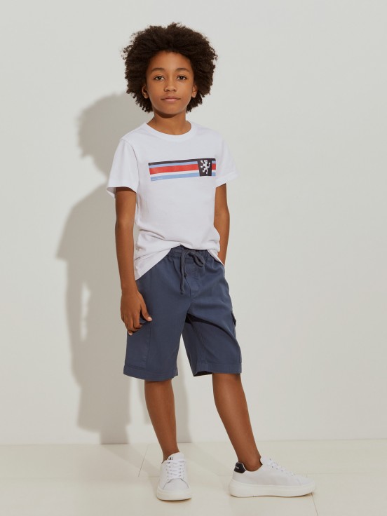 T-shirt de algodo com estampado