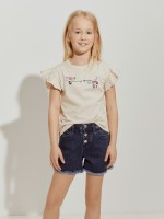 T-shirt com folho e estampado