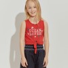 Sleeveless top with message