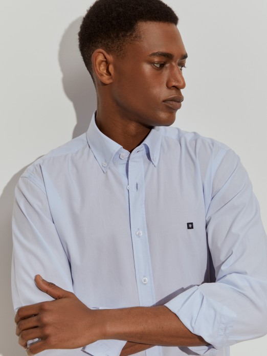 Camisa slim fit de algodo
