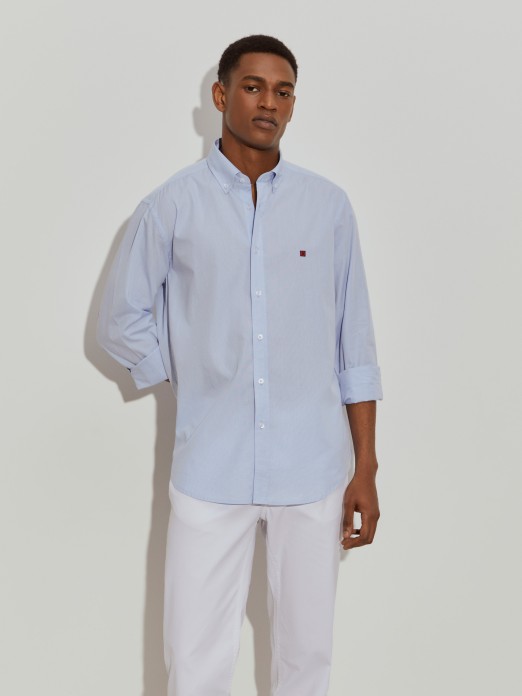 Camisa regular fit de algodo