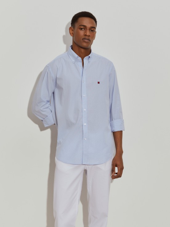 Camisa regular fit de algodo