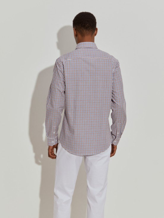 Camisa slim fit quadrados