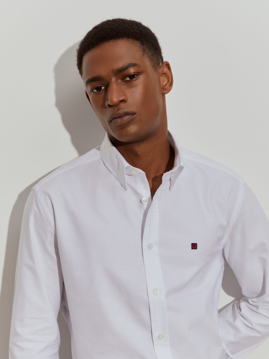Camisa oxford slim fit