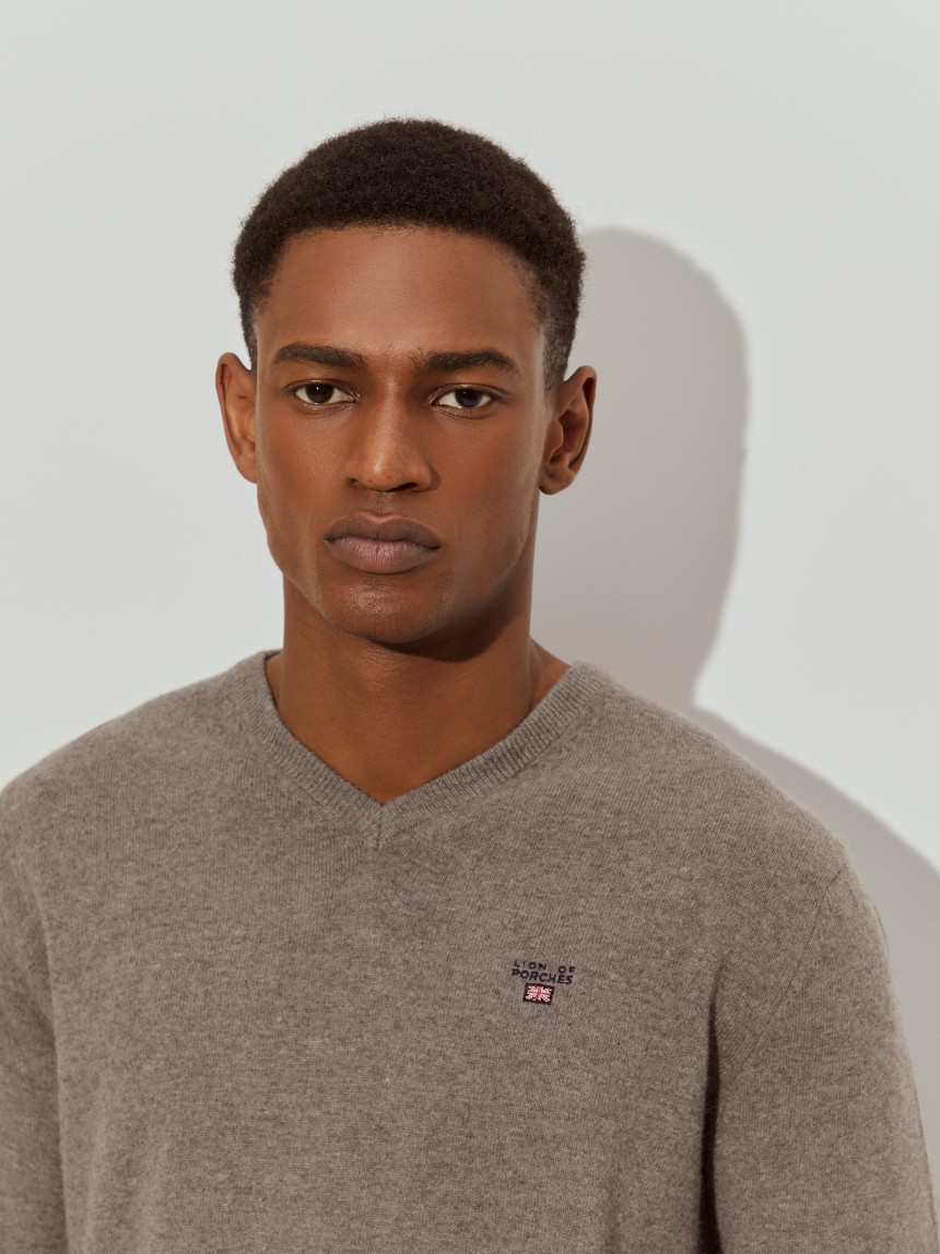 Pullover decote em V