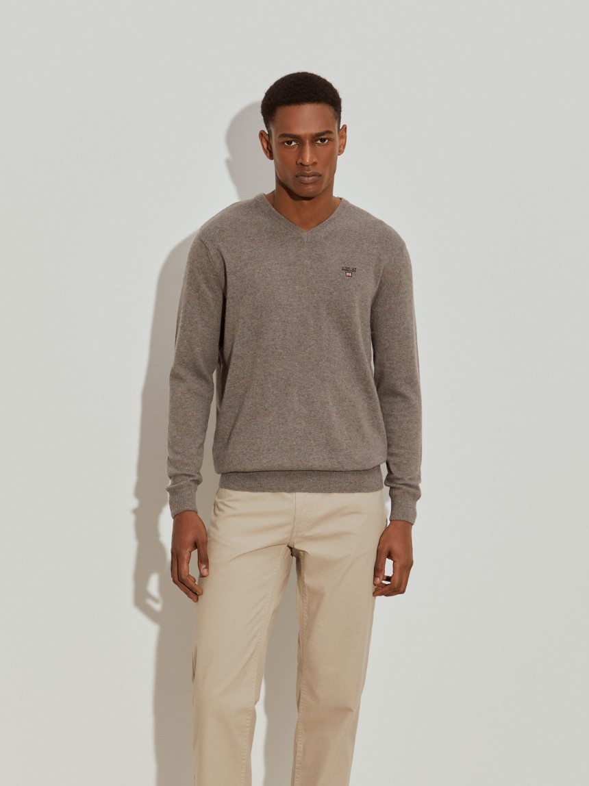 Pullover decote em V