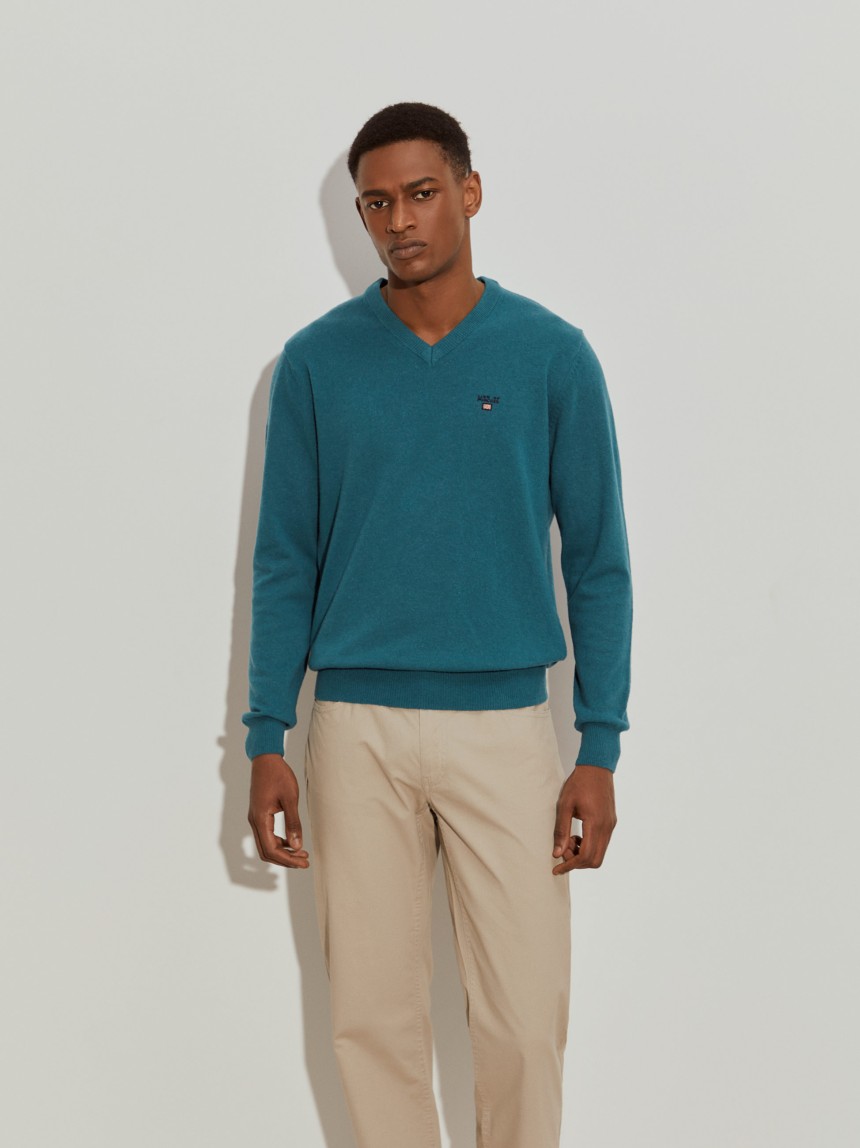 Pullover decote em V