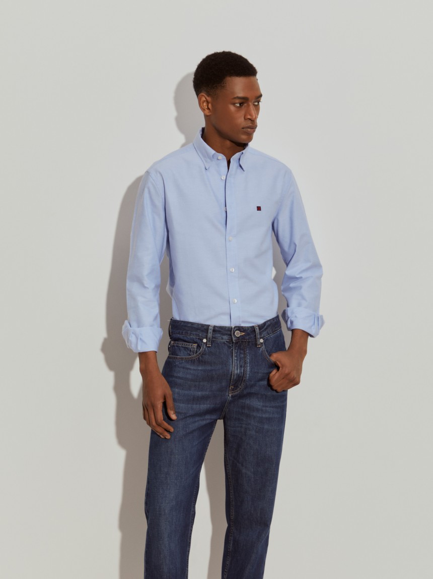 Camisa oxford slim fit