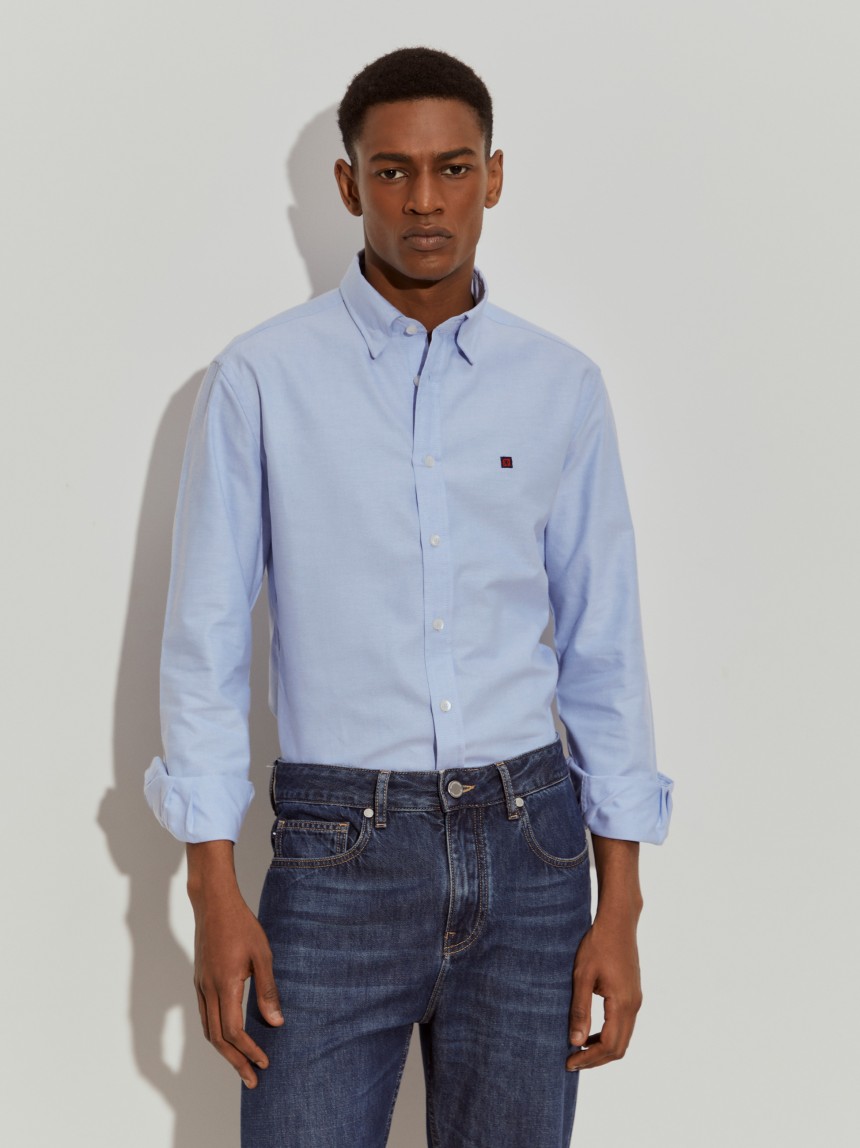 Camisa oxford slim fit