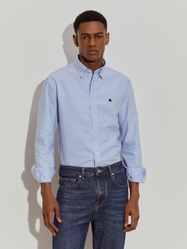 Camisa oxford slim fit