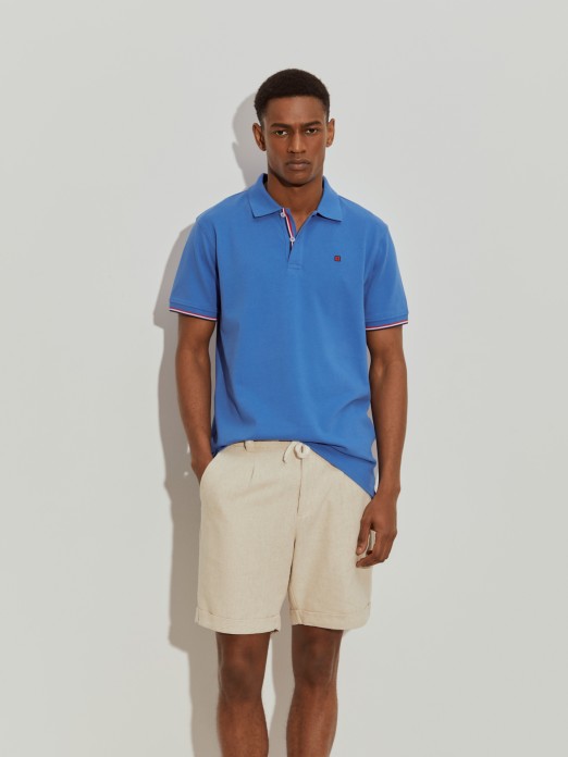 Slim fit piqu polo