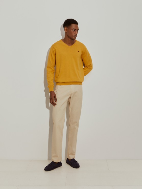 Pullover decote em V