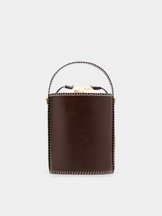 Circular bucket bag