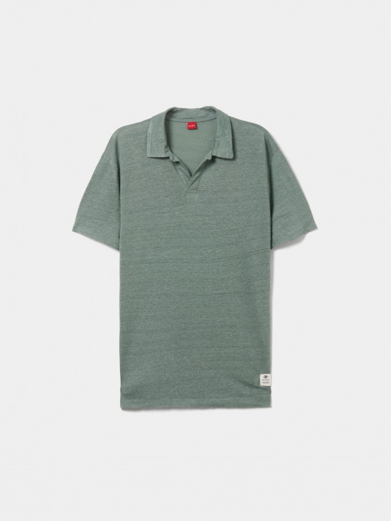 Linen polo shirt