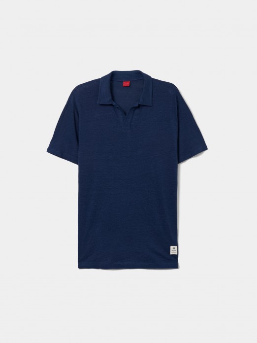 Linen polo shirt