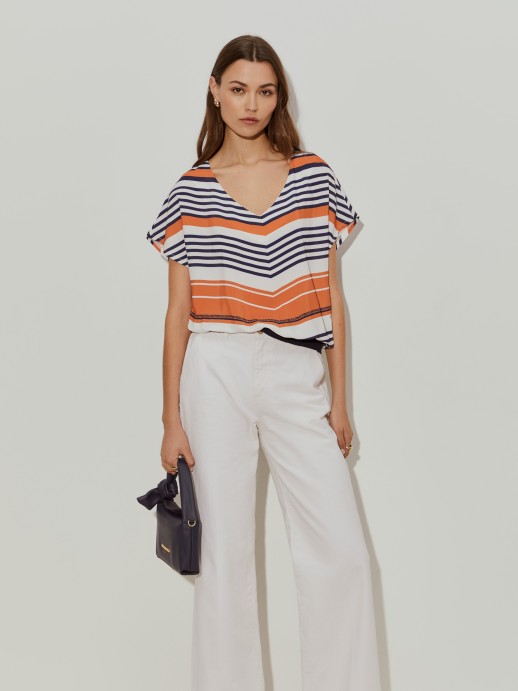 Flowy striped blouse