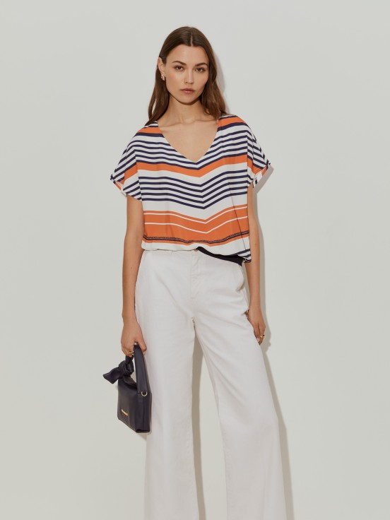 Blusa fluida rayas