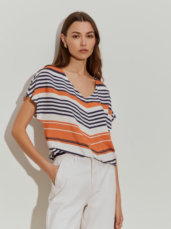 Blusa fluida rayas