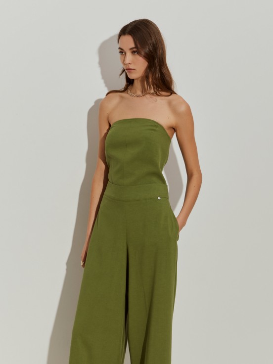 Pantaln recto de lino