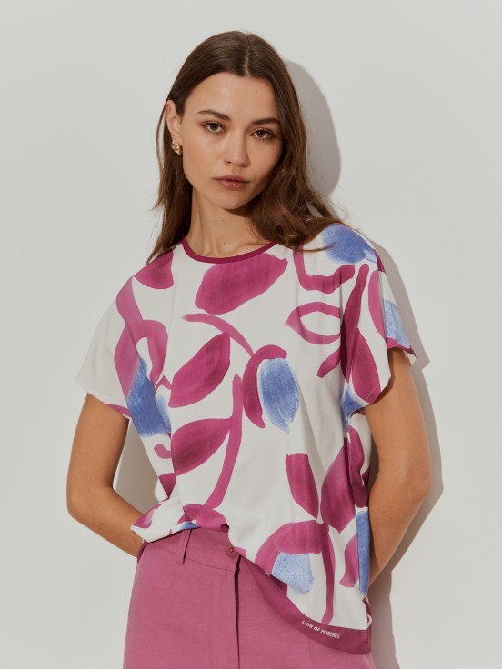 Blusa con estampado floral