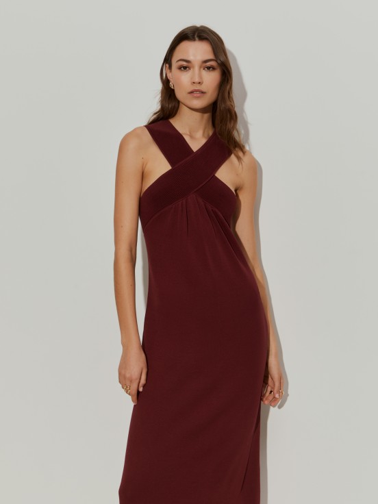 Vestido largo de punto