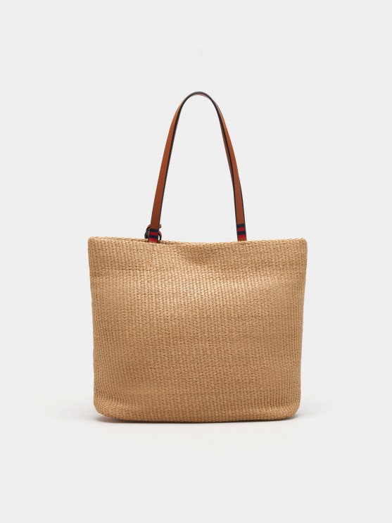Raffia tote bag