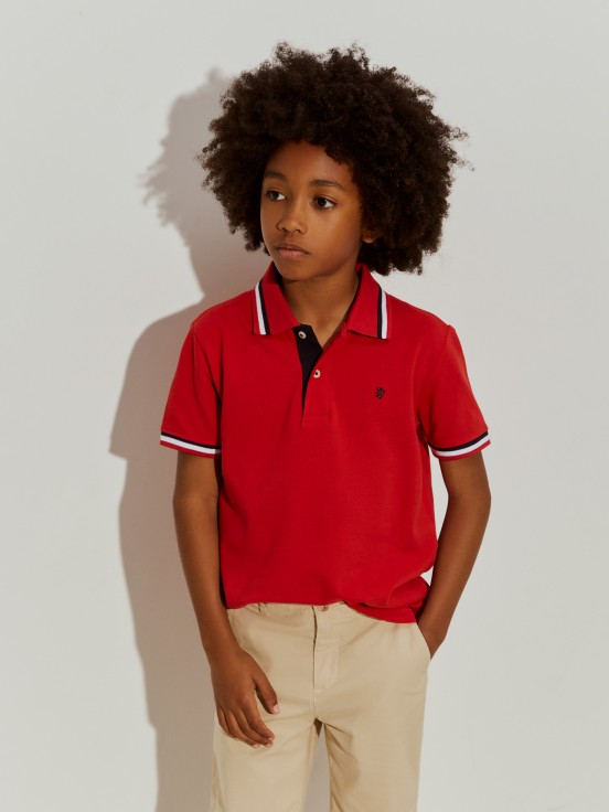 Polo de algodo com riscas