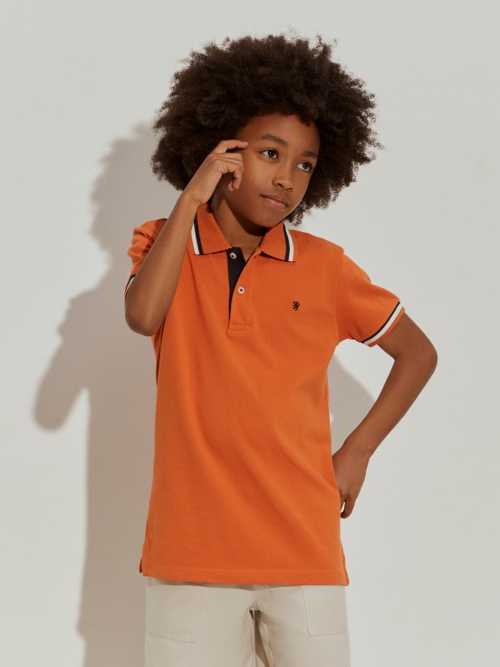 Polo de algodn a rayas