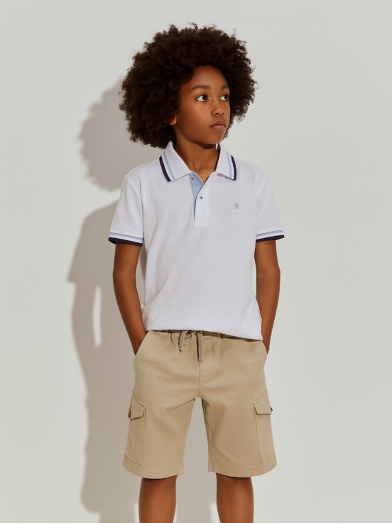 Polo de algodo com riscas