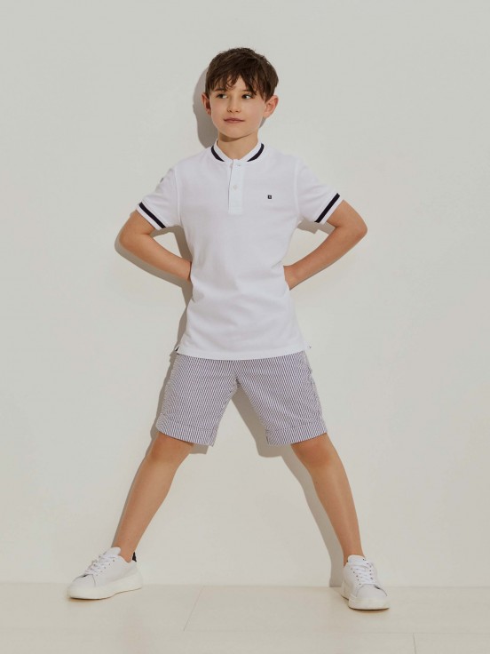 Polo piqu bicolor