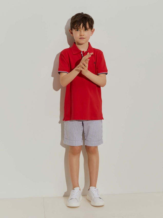 Polo piqué de algodão