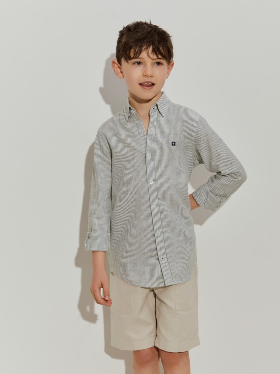 Camisa de lino y algodn