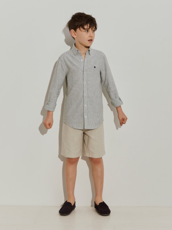 Camisa de lino y algodn