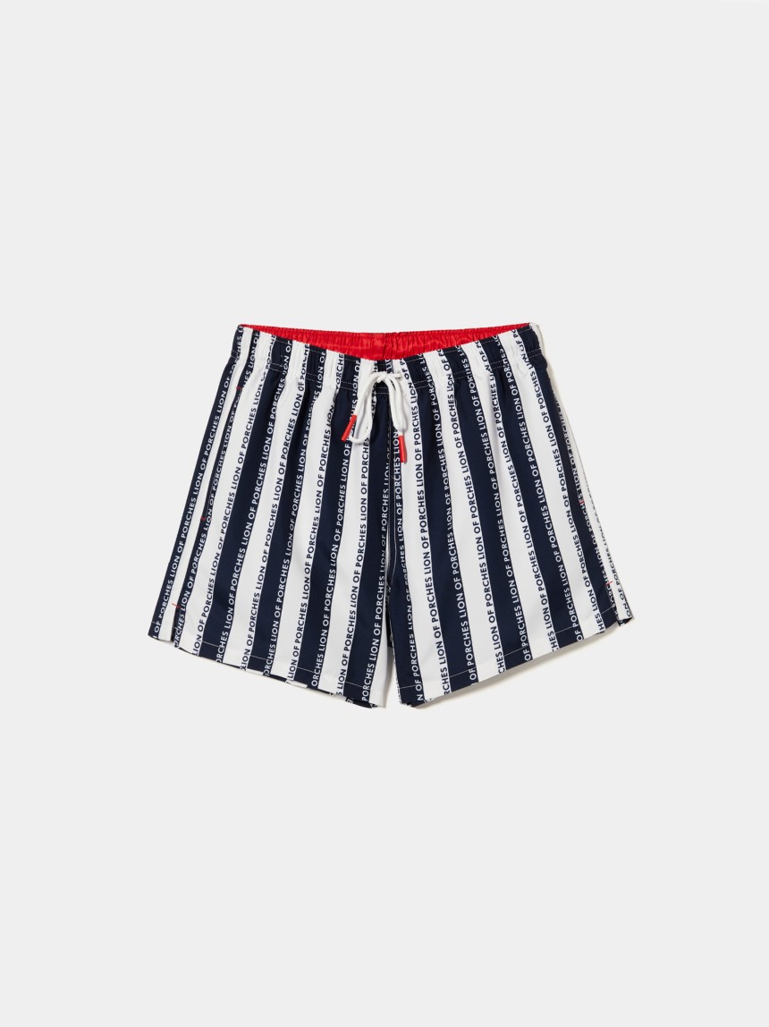 Striped swim shorts