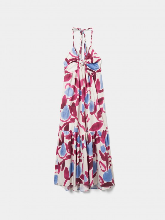 Vestido largo estampado