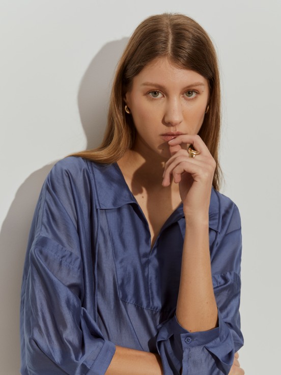 Blusa com liocel