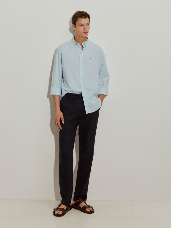 Camisa de algodo regular fit
