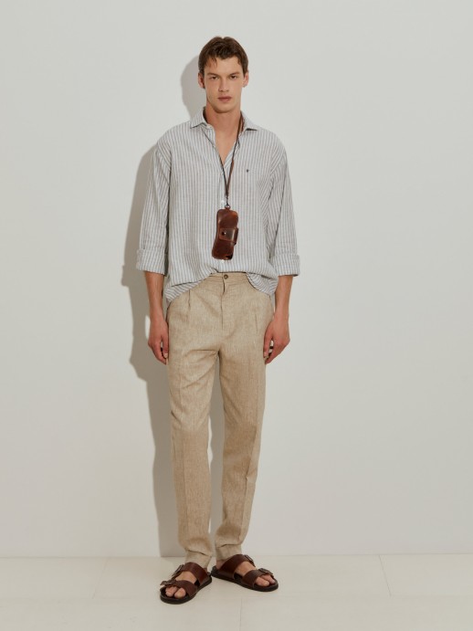 Striped linen shirt