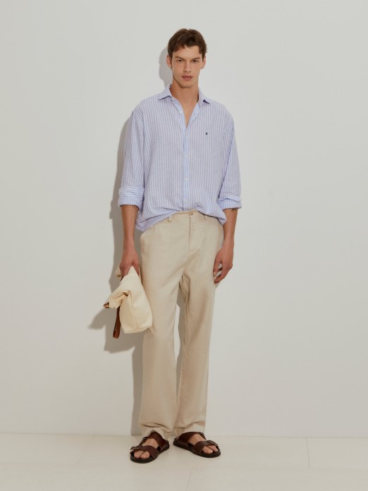 Striped linen shirt