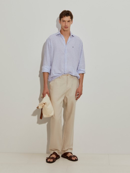 Striped linen shirt