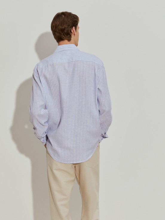 Camisa de lino a rayas